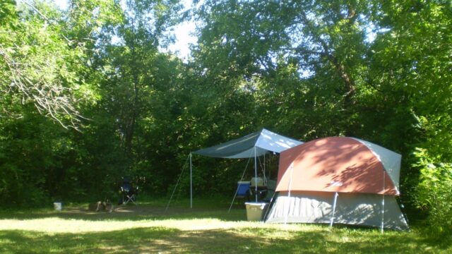 Picture of a Campsite at Yellowstone Lake State Park