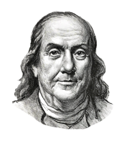 Portrait of Benjamin Franklin, founder of the first American lending library