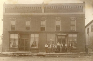 Historic Argyle drug store, early home of the library